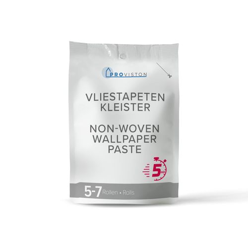 PROVISTON Wallpaper paste for non-woven wallpaper, high-quality paste, 5-7 rolls, 200 g pack, excellent adhesive strength, very economical roll paste, dries stain-free