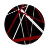 Red and White Strips On Black Pattern PopSockets Swappable PopGrip