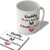 McMug - Daddy - Son's Hero - Daughter's Love - Mug and Coaster Set, Ceramic, 11fl.oz.