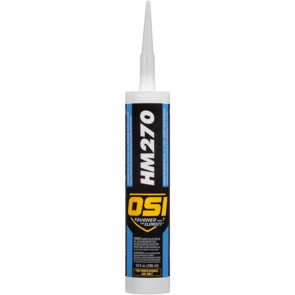 OSI HM270 Construction Silicone Sealant White, 10 fl oz, Cartridge