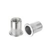 uxcell 50Pcs Rivet Nuts Flat Head, 3/8 Stainless Steel 304 Threaded Insert Nuts Knurled Body