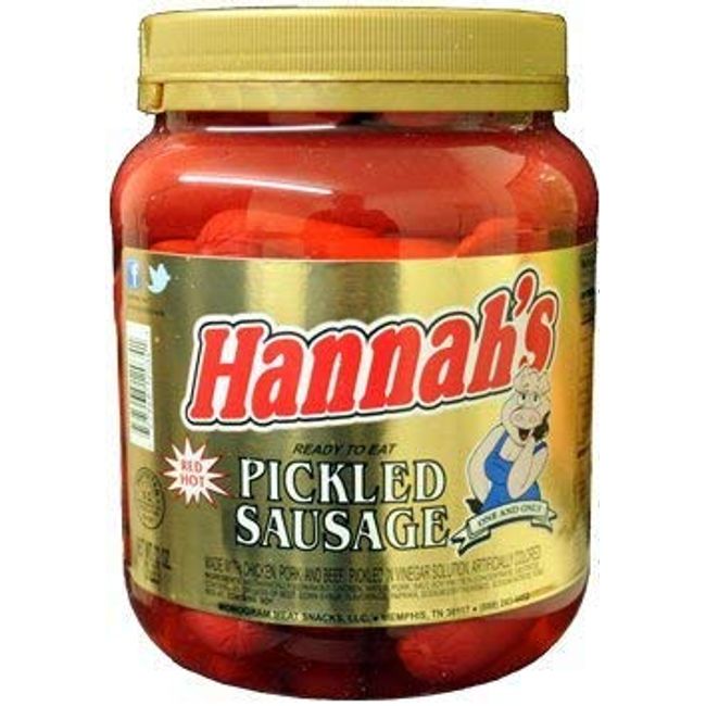 Hannah's Pickled Sausage 32oz. (1 JAR)