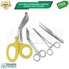 4 Pcs First Aid Paramedic Essential Nursing Tools Surgical Instruments - Yellow