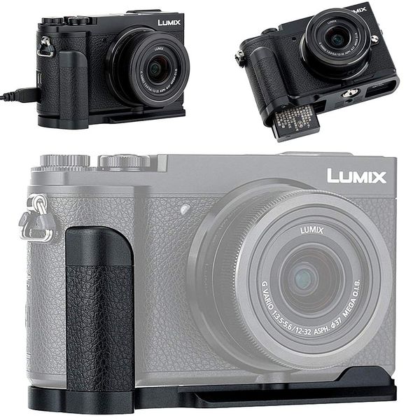 JJC Metal Hand Grip for Panasonic Lumix GX7 Mark III II GX7M3 GX7M2 DMW-HGR2 Compatible, Convenient Battery Replacement