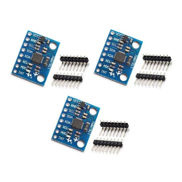 Boladge 3pcs GY-521 MPU-6050 MPU6050 Module 3-Axis Analog Gyro Sensor + 3-Axis Accelerometer Module 16-bit AD Converter Data Output IIC I2C for Arduino