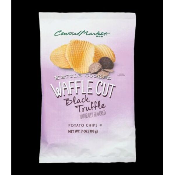 Kettle Cooked Waffle Cut Black Truffle Flavored Potato Chips 7oz Bag