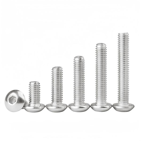 304 Stainless Steel Hex Socket Button Bolts M5*8 50 Pieces ISO7380