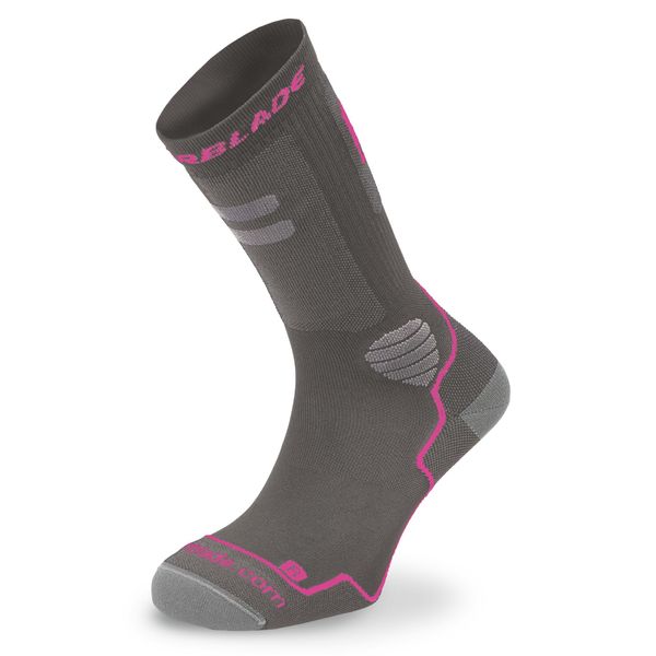 Rollerblade Damen High Performance Socken, Dark Grey Pink, M EU
