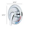 Olympia T-2303 Elite Single Handle Valve Trim Set Chrome