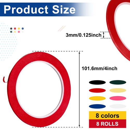 Violin Tape Fingerboard,8 Rolls Violin Finger Guide Stickers,216FT Cello Fingering Tape for Beginners Fretboard Note Positions