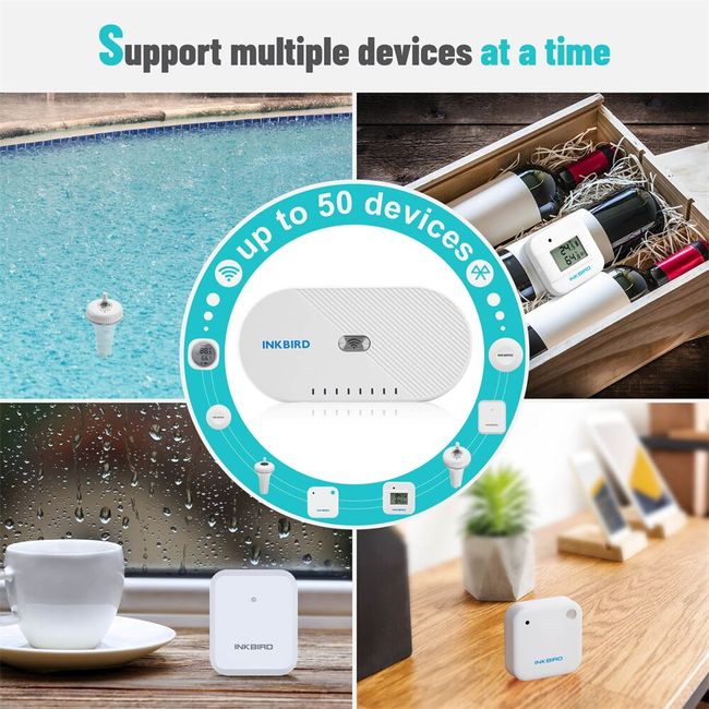 INKBIRD Floating Pool Thermometer Wi-Fi Gateway Combo Wireless App Control  Ponds