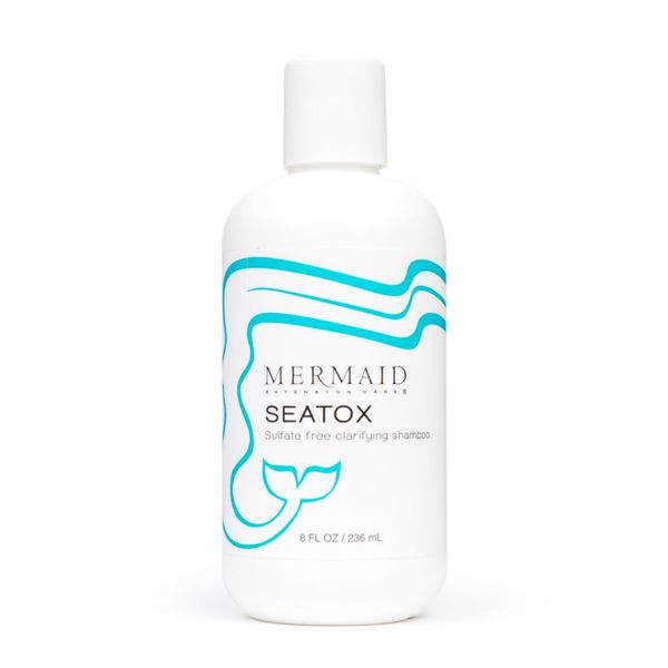 Mermaid Extension Care Seatox Oil & Sulfate Free Deep Cleansing Clarifying Shampoo Safe for Hair Extensions | Detoxify Removes Styling Product Build Up from Hair | Restore Shine