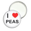 I Love Peas - 77mm Round Compact Mirror