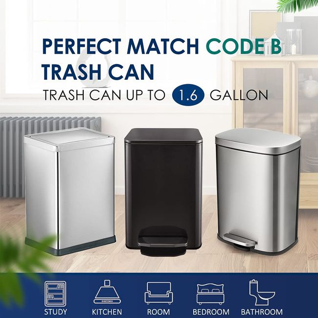 2.6 Gallon Garbage Bags Small Bathroom Trash Bag Can Liners(240