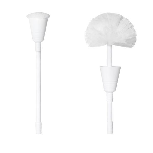 Don Aslett Johnny Mop | Set of 2 Toilet Brushes | 14" Handle to Easily Clean Toilet or Shower | Scratch Free Bowl Swab | Safe to Use with Your Favorite Toilet Bowl Cleaner