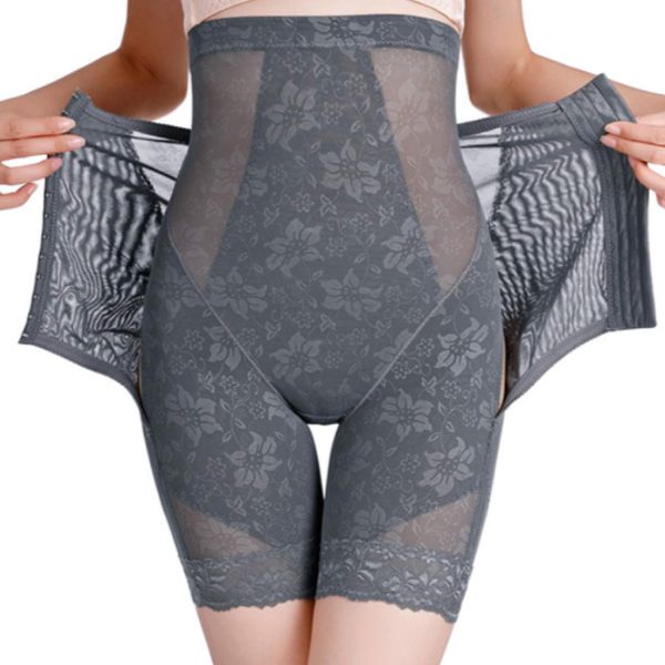 S&E Girdle, High Waisted Shapewear Long Girdle, Correction Shorts, Waist Cincher, Hip Lifting, Shapewear, Diet, gray