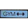 GYM SIGN (2x7.75, BRUSH SILVER,ALUMINUM) -REF24-1027
