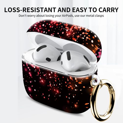 Compatible with AirPod 4th Generation Case Cover with Keychain, Full Protective Shockproof Wireless Headphone Case for Women Men Girl (Colorful)