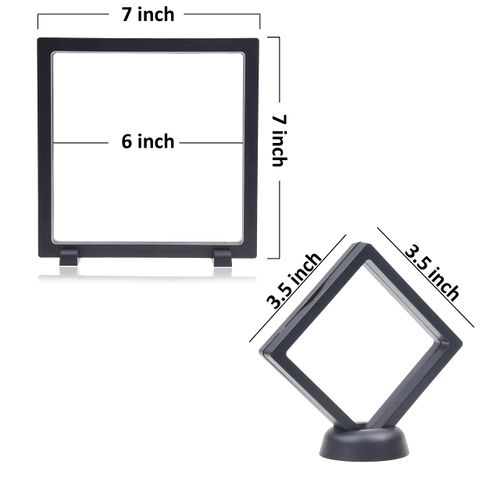 Eco-Fused 3D Transparent Floating Frame - Set of 5 - Suspension Display Case for Collectibles, Memorabilia, Decorations - Holders for Coins, Jewellery, Medals, Gemstones