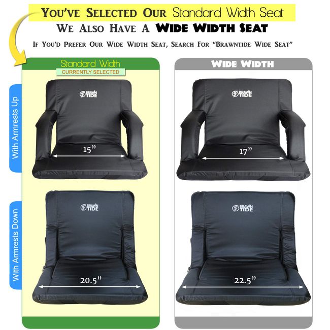 Home-Complete Stadium Seats - Bleacher Cushion Set with Padded Back  Support, Armrests by Home - Complete & Reviews