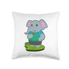 Elephant Donut Throw Pillow