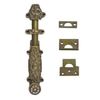 Van Dyke's Restorers Victorian Style Solid Brass Surface Slide Dead Bolt Kit - 8 Inches, Antique Brass