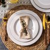 Ceramic Dinnerware Sets, Embossed Elegant Stoneware Plates and Bowls Sets, House