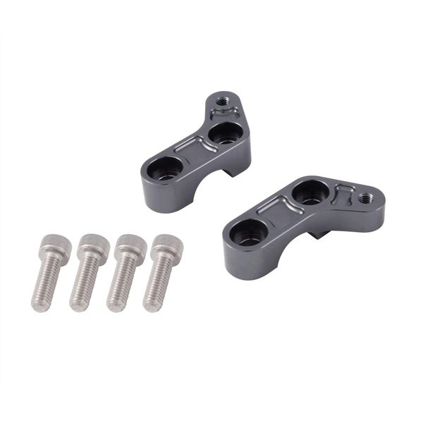 Motorcycle Top Clamp Accessory Mount Kit For 22.2mm 7/8" Handlebars (M8 Thread)