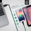 CELLONIC USB Controller Charger Cable Replacement for Xbox One Controller 1m Long Fast Charging 1A Games Gaming Console PVC Wire Lead - Black