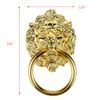 Coshar 10pcs Lion Head Pull Handle Knob Pull Ring Classical Antique Ring Pulls Handle for Dresser Cabinet Drawer,Retro Style,Gold