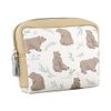 Flower Ring Box Pouch Bear Pattern GPO0303-WH (White)