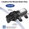 2Pack 12V Water Pump 130PSI Self Priming Pump Diaphragm High Pressure Switch