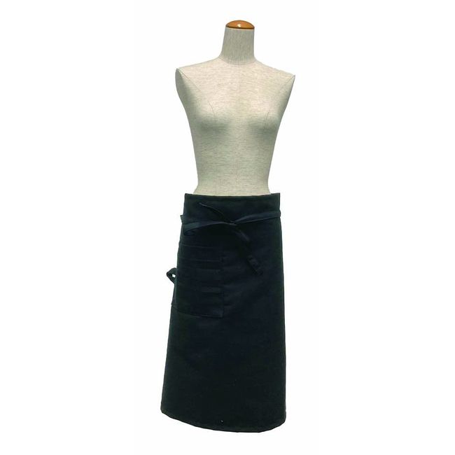 Maruwa Trade Apron, 400897506 18), Black, Approx. 39.4 x 27.6 inches (100 x 70 cm)