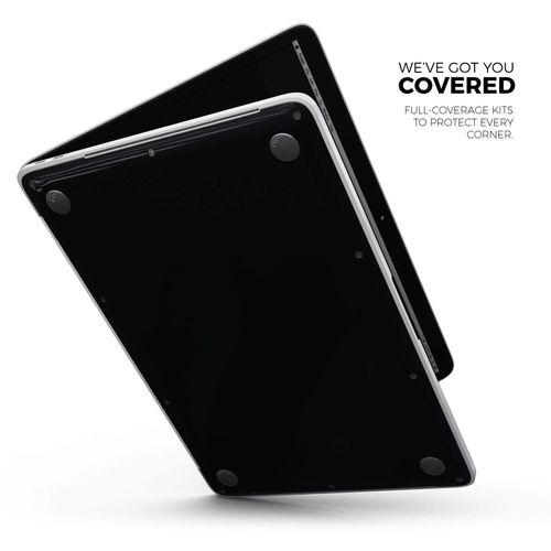 DesignSkinz Solid State Black Full-Body Wrap Scratch Resistant Decal Skin-Kit Compatible with MacBook 16" Pro M1/M2 (A2485/A2780)