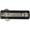 Caravan Basic Large Black Barrette With Polished And Painted Matt Silver Rose