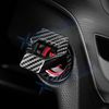 Alloy Engine Start Push Button Switch Trim Carbon Fiber Black Cover For Mazda