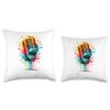 Dripping Paint Microphone Mic Singer Podcast Host Podcaster Throw Pillow
