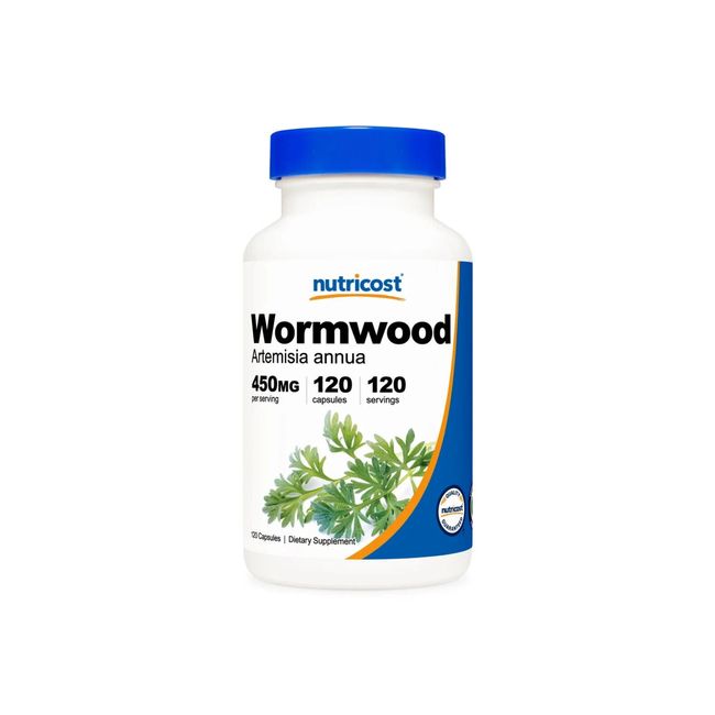 Nutricost Wormwood Artemisia Annua 450mg 120 Caps GF Non-GMO - EXP 02/2026