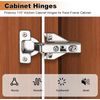 Soft Opening Kitchen Cabinet Hinges 30 Pairs (60Pcs), Satin Nickel Face Frame Mo