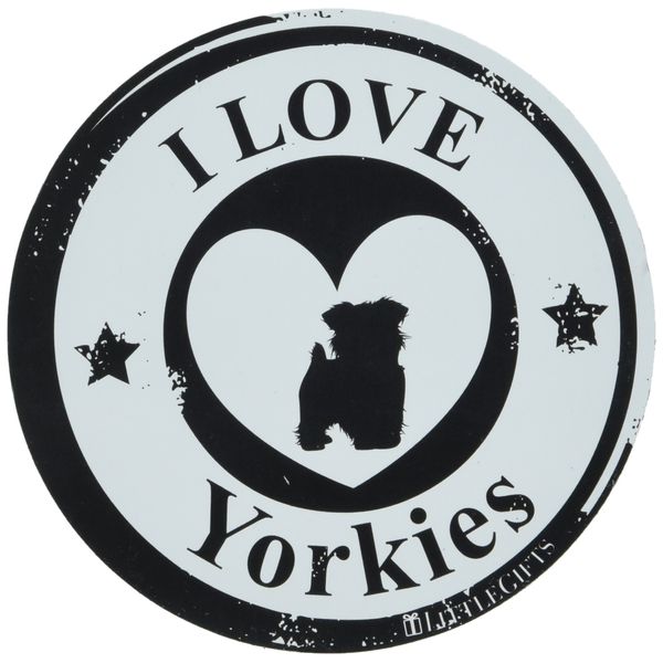 LittleGifts YorkieCircle Circle Car Magnet