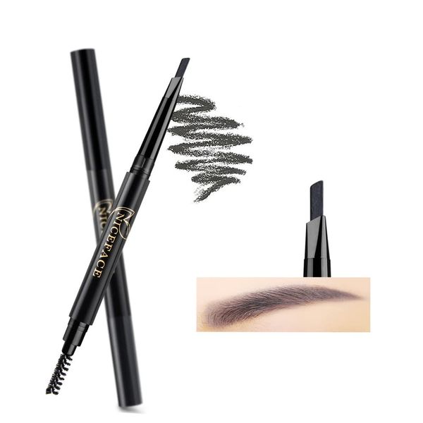 NICEFACE Eyebrow Pencil Grey Double Ended Precision Waterproof Brow (Grey/Grey # 5)