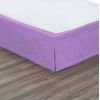 Super Soft Solid Brushed Microfiber 14" Pleated Bed Skirt/ Dust Ruffle - by Sheets & Beyond (Queen Size, Lavander)