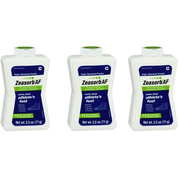 ZeasorbAF Athlete's Foot Powder 2.5oz (3 Pack)