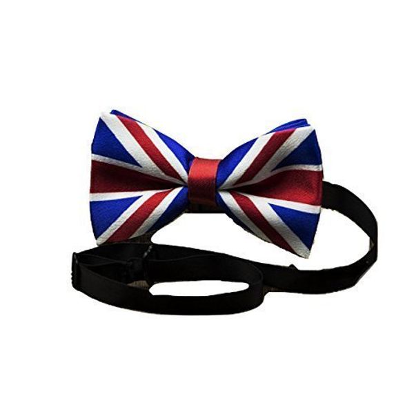 L&L® Adjustable Union Jack Flag Bow Tie Classic Tuxedo Party