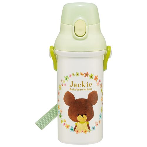 Skater PSB5SANAG-A Bear School Water Bottle, 16.9 fl oz (480 ml), For Kids, Girls, Antibacterial, Plastic, Made in Japan
