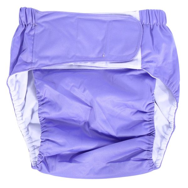 Washable Adult Diaper - Jadeshay Adjuatable Adult Cloth Diaper Reusable Diaper Pants Breathable Incontinence Protection Diaper Adult Care Pants 6 Colors Elderly Cloth Diaper (Bright Purple)