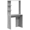vidaXL Grey Computer Desk Grey Sonoma Wood Composite Compact