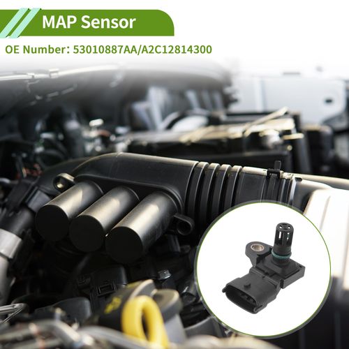 HEROFFIX Manifold Absolute Pressure MAP Sensor for Jeep Grand Cherokee 2019-2021 No.53010887AA/A2C12814300 1 Pc
