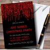 Fingerprint Designs Red Light String Personalised Christmas Party Invitations