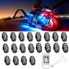 20 Pods Wireless RGB Strobe Lights w/Remote Control LED Flash Warning Lights Kit